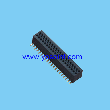 0.8mm pitch  Female Header H=3.1 Double Row SMT Type