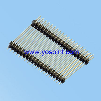 1.0 Pin header H1.0/H1.5 Straight DIP Type - Single Row Dual Plastic