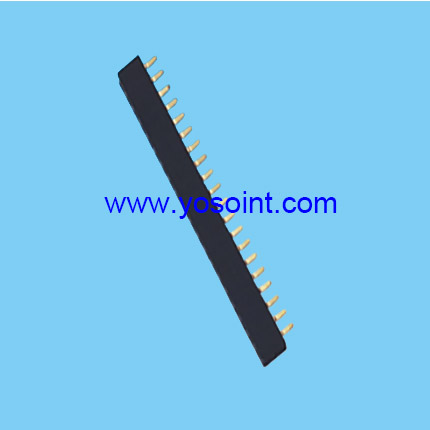 1.0mm female header H2.0 signle row straight solder