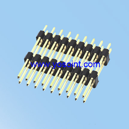 1.27mm pitch Pin Header H1.0 Dual Rows Dual plastic DIP Type