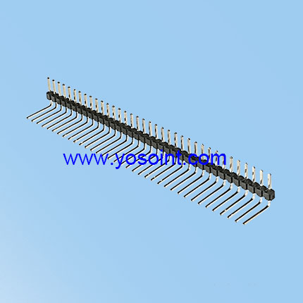 1.27mm Pitch Pin Header H1.0 single Rows Right Angel Type