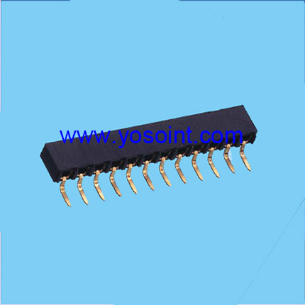 1.27mm Female Header H4.3mm Single row horizontal SMT