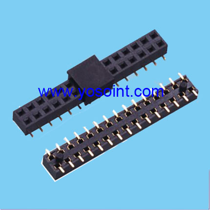 2.0mm Female Header H2.8mm SMT Dual rows 