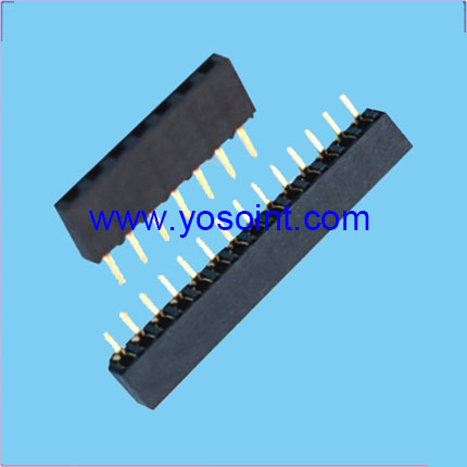 2.0mm Female Header H4.6 Single row Straight DIP