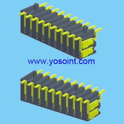 2.0mm Female header H4.9 side entry SMT type Dual rows