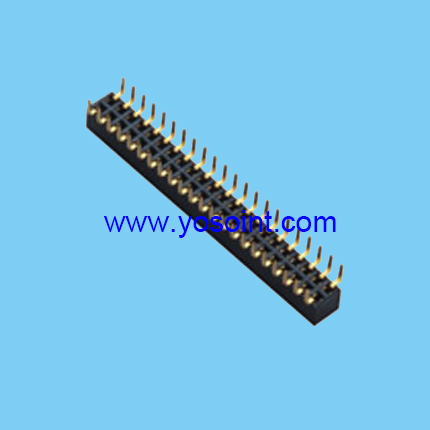 2.0mm female header H4.3 double row  centipete foot type