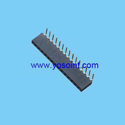 2.0mm female header H4.3mm single row right angle