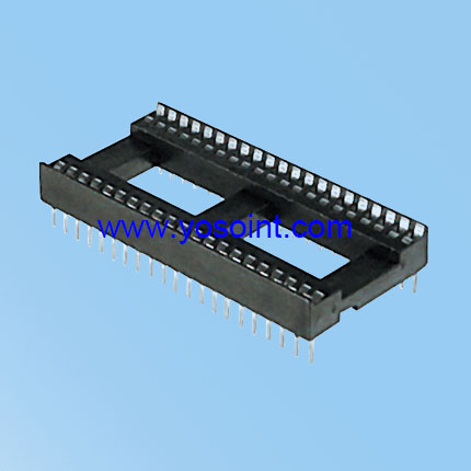 2.54 IC Socket H5.2 Flat/ stamped Pin Straight solder