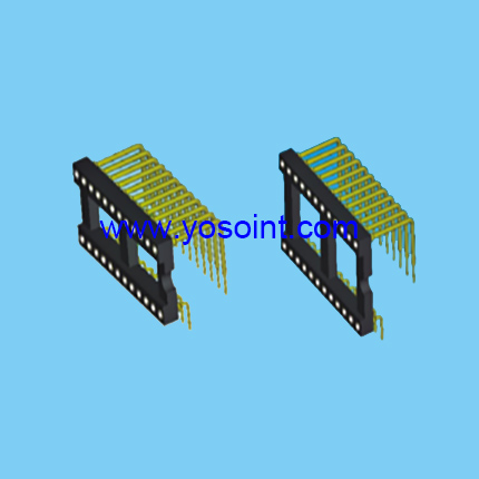 2.54 Machine Pin IC Socket H3.0 right angle 