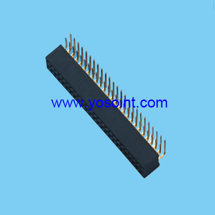 2.54mm Female Header H8.5mm Dual rows Right angle DIP 
