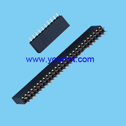 2.54mm Female Header H8.5mm Dual rows Straight DIP