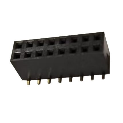 2.54mm Pin Socket H7.1 2x8 Vertical SMD total 7.5mm Height W7.1mm With Post reel+cap package 400pcs/reel