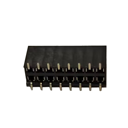2.54mm Pin Socket H7.1 2x8 Vertical SMD total 7.5mm Height W7.1mm With Post