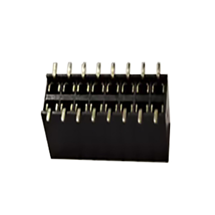 2.54mm Pin Socket H7.1 2x8 Vertical SMD total 7.5mm Height W7.1mm With Post