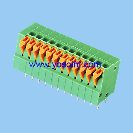 2.54mm Pitch PCB Spring Terminal Block straight solder