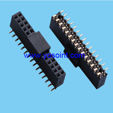 2.54mm female Header H8.5 Pitch SMT Type Dual rows