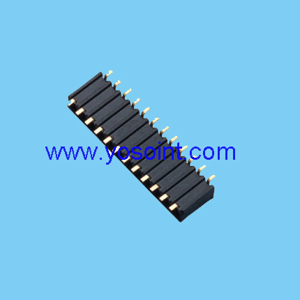 2.54mm Female Header H3.2 W8.1 Side Entry Type SMT Single row U type