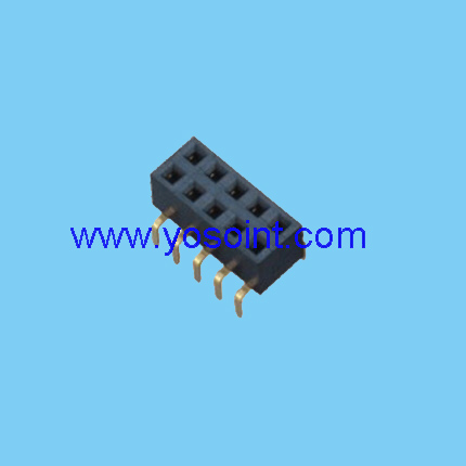 2.54mm female header H5.0mm   Centipede Foot Type double row U terminal