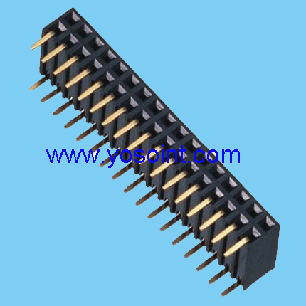 2.54mm female header H5.9mm W8.1 side entry 90°