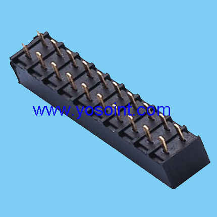 2.54mm female header H6.8mm double row  straight solder
