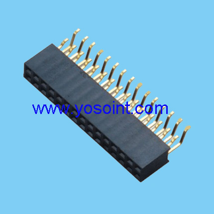 2.54mm female header H8.5mm doule row right angle SMT