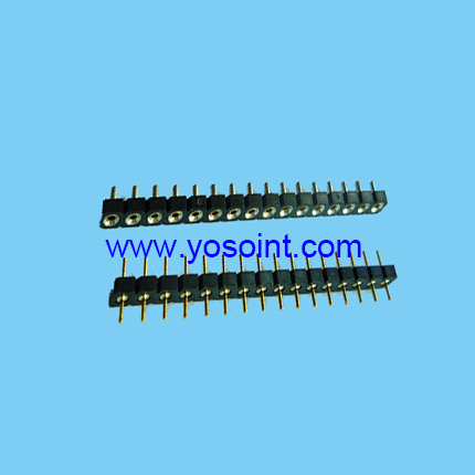 2.54mm machine pin header H1.9 round pin single row straight solder L4.82