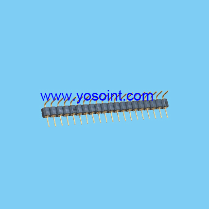 2.54mm machine pin header H3.0 round pin single row right angle