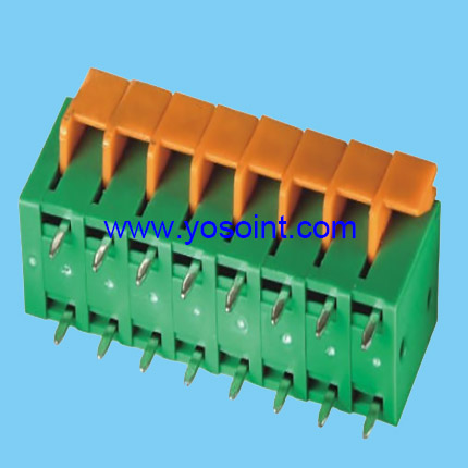 5.08mm 7.5mm 7.62mm Pitch PCB Spring Terminal Block straight solder.