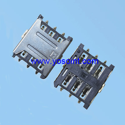Nano-SIM Card Connector No Push 1.35H with post
