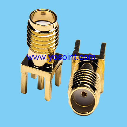 SMA connector female right straight solder PCB