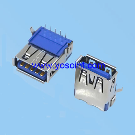 USB 3.0 A Type Female Right angle  turned edge height 7.0