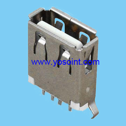 USB A Type Female - Vertical Kinked Tabs 13.0